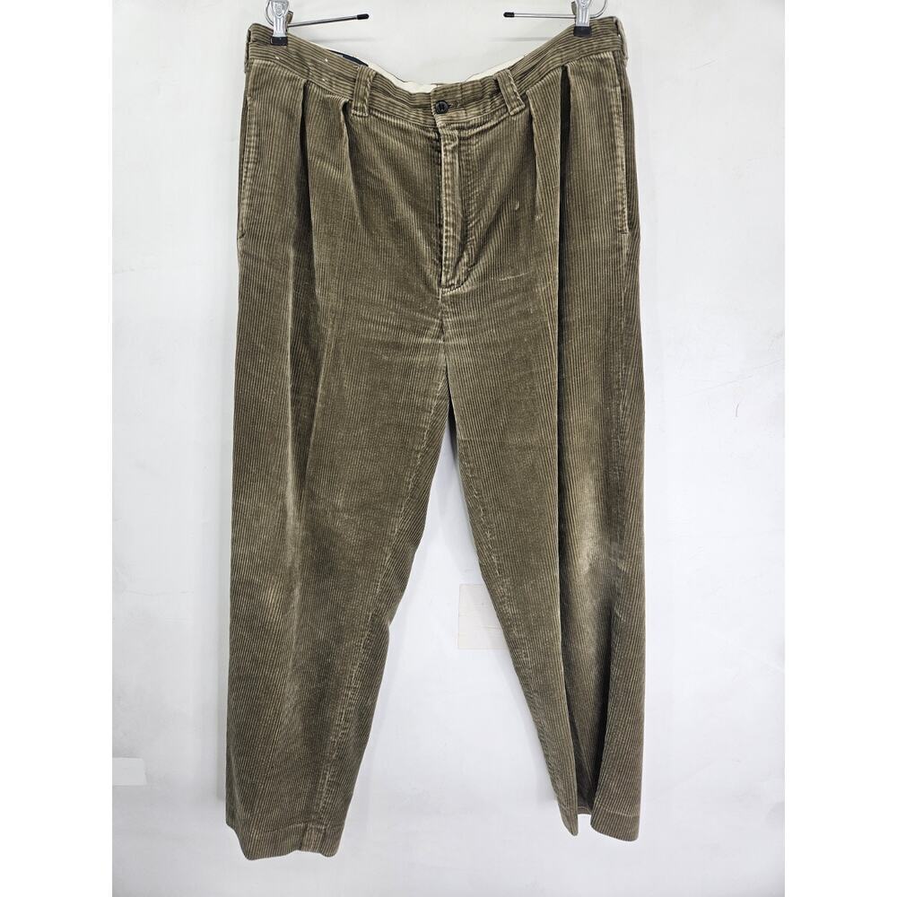 Polo Ralph Lauren Vtg French Rustic Peasant Khaki Corduroy Pants Mens Size 36/30